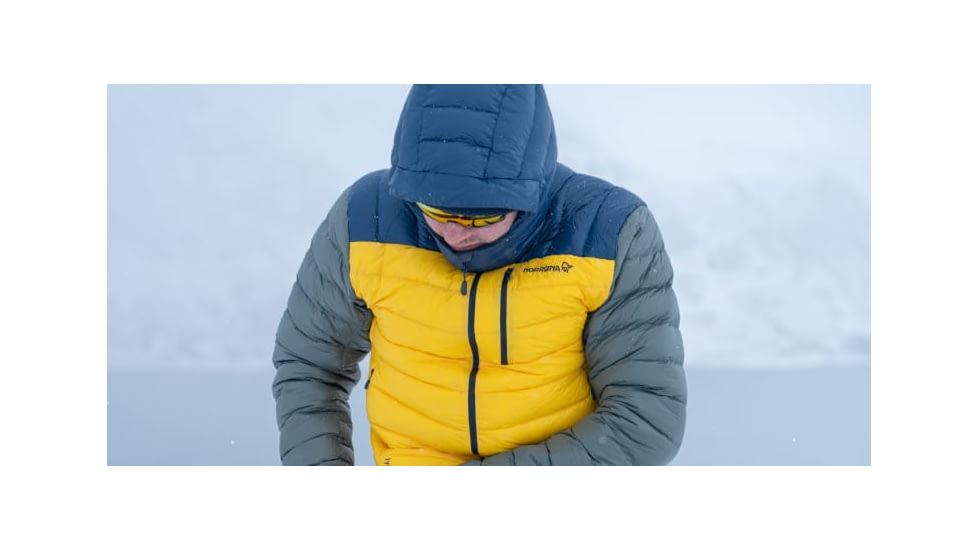 Norrona Lyngen Down850 Hood - Mens, Golden Palm, Large, 2004-20-5502-L