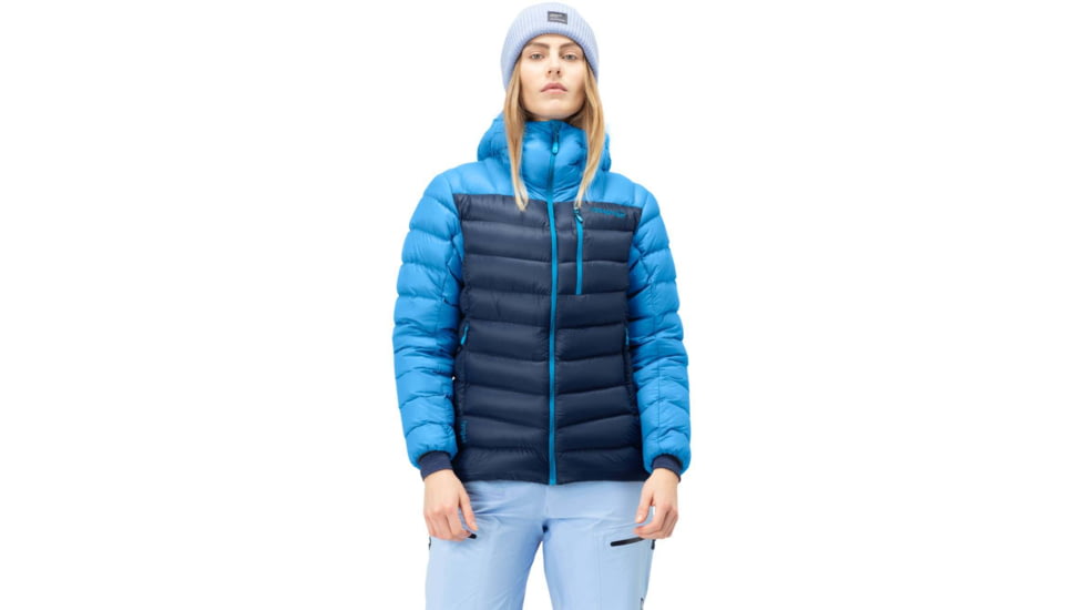 Norrona Lyngen Down850 Hood - Womens, Campanula/Indigo Night, Extra Large, 2005-20-6602-XL