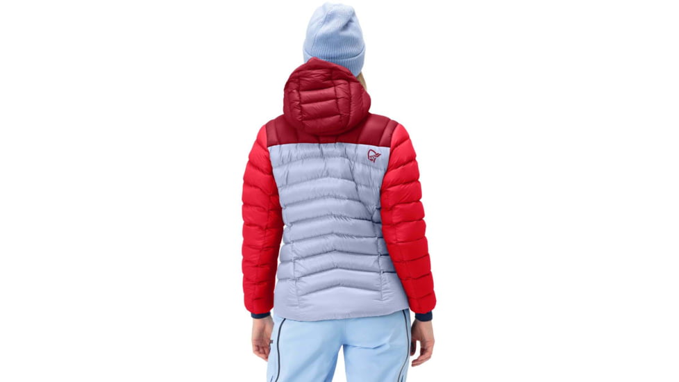 Norrona Lyngen Down850 Hood - Womens, Rhubarb/Serenity, Extra Large, 2005-20-5701-XL