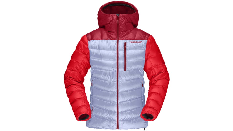 Norrona Lyngen Down850 Hood - Womens, Rhubarb/Serenity, Extra Large, 2005-20-5701-XL