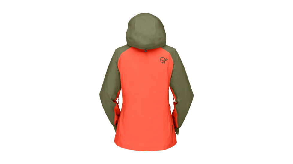 Norrona Lyngen Gore-Tex Jacket - Womens, Olive Night/Orange Alert, Extra Small, 2014-21 3313 XS