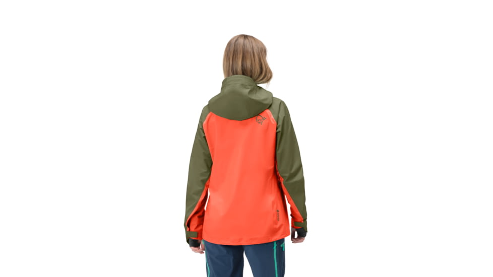 Norrona Lyngen Gore-Tex Jacket - Womens, Olive Night/Orange Alert, Extra Small, 2014-21 3313 XS