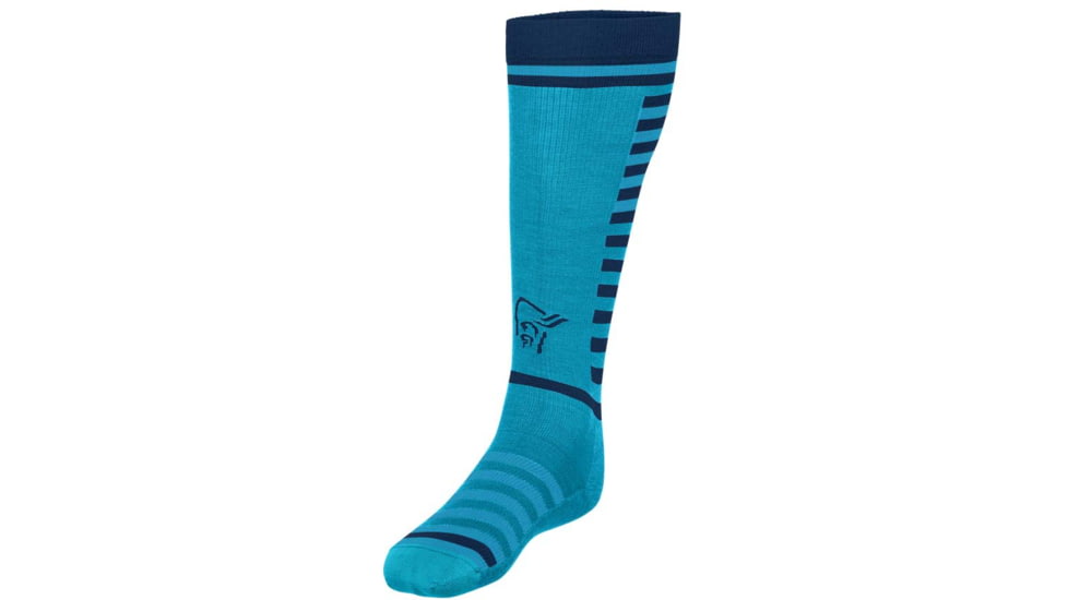 Norrona Lyngen Midweight Merino Long Socks, Hawaiian Surf/Indigo Night, 40-42, 2001-17 6609 40-42