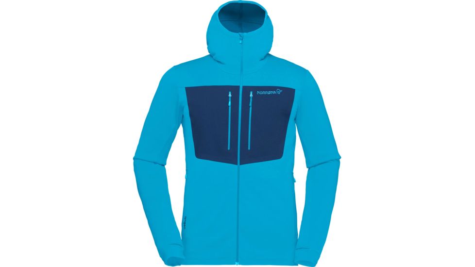 Norrona Lyngen Powerstretch Pro Zip Hoodie - Mens, Blue Moon, Medium, 2034-18-2372-M