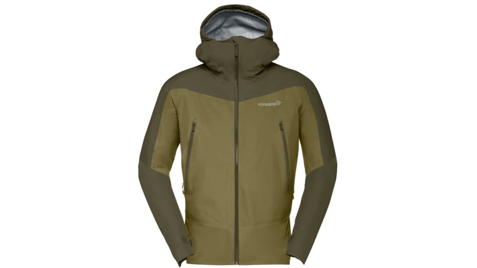 Norrona Mens falketind Gore-Tex Jacket - Mens, Olive Night/Olive Drab, Large, 1802-21 3304 L