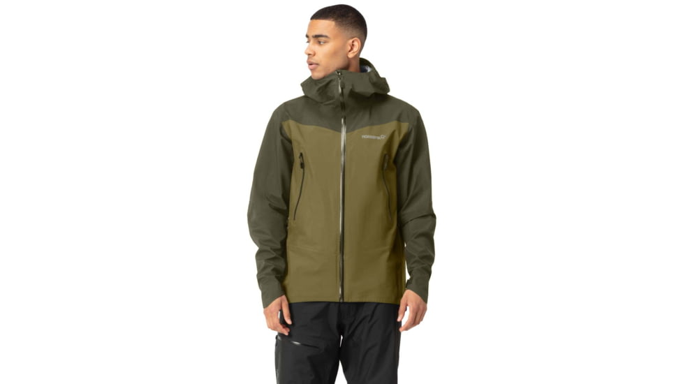 Norrona Mens falketind Gore-Tex Jacket - Mens, Olive Night/Olive Drab, Large, 1802-21 3304 L