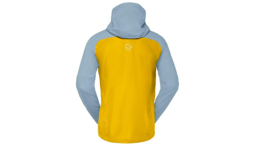 Norrona Mens falketind Gore-Tex Jacket - Mens, Sulphur/Blue Fog, Medium, 1802-21 5011 M