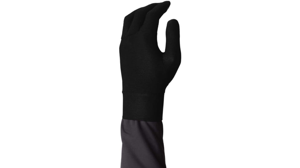 Norrona Merino Wool Liner Gloves, Caviar, Medium, 9602-18-7718-M