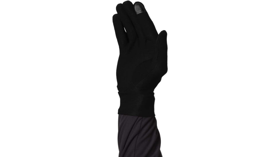 Norrona Merino Wool Liner Gloves, Caviar, Medium, 9602-18-7718-M