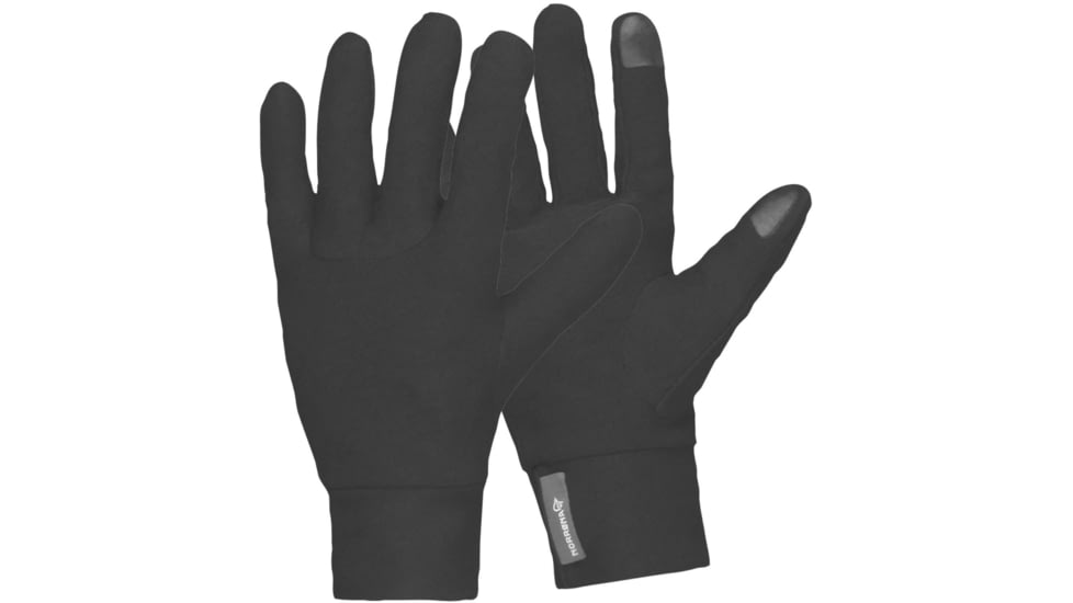 Norrona Merino Wool Liner Gloves, Caviar, Medium, 9602-18-7718-M