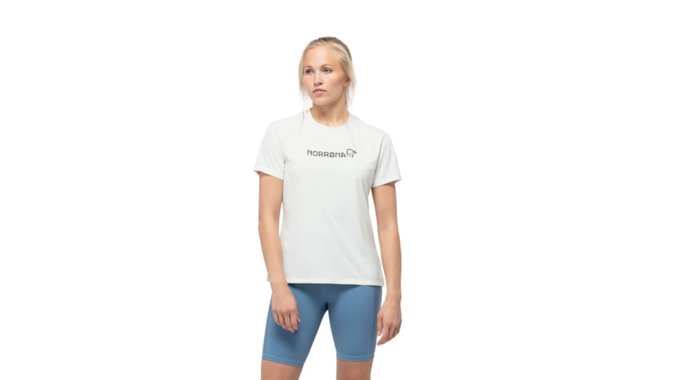 Norrona Norrna Tech T-Shirt - Womens, Snowdrop, Small, 7042698426802