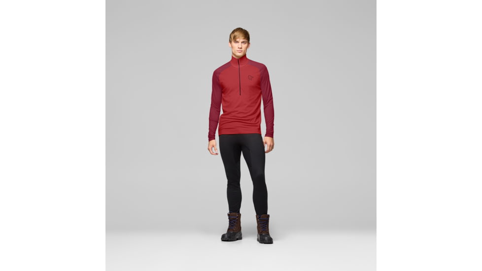 Norrona Femund Pureull Zip Neck Top - Mens