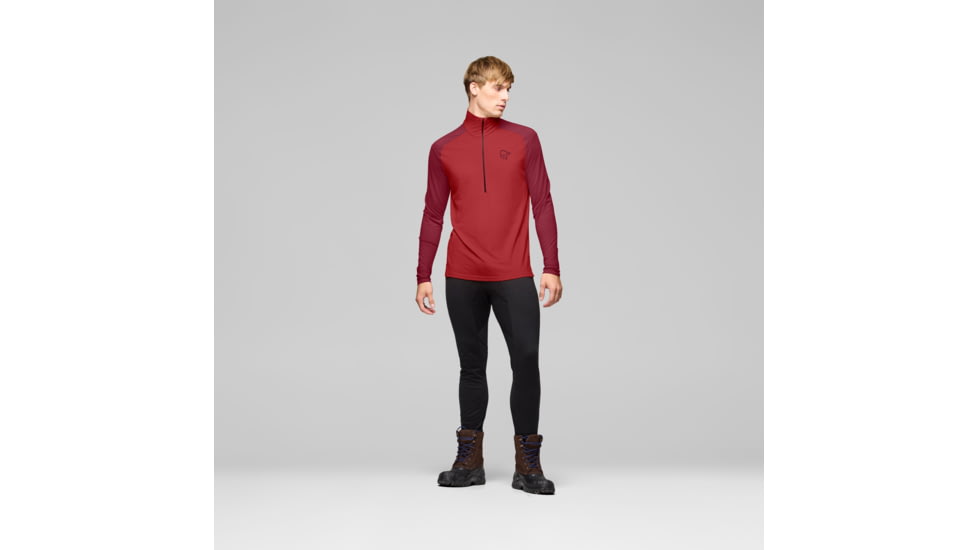 Norrona Femund Pureull Zip Neck Top - Mens