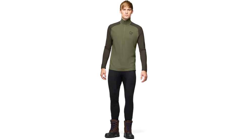Norrona Femund Pureull Zip Neck Top - Mens