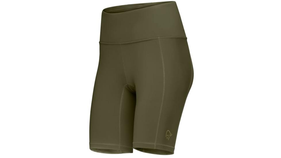 Norrona Norrona Short Tights - Womens, Olive Night, Small, 7042698461773
