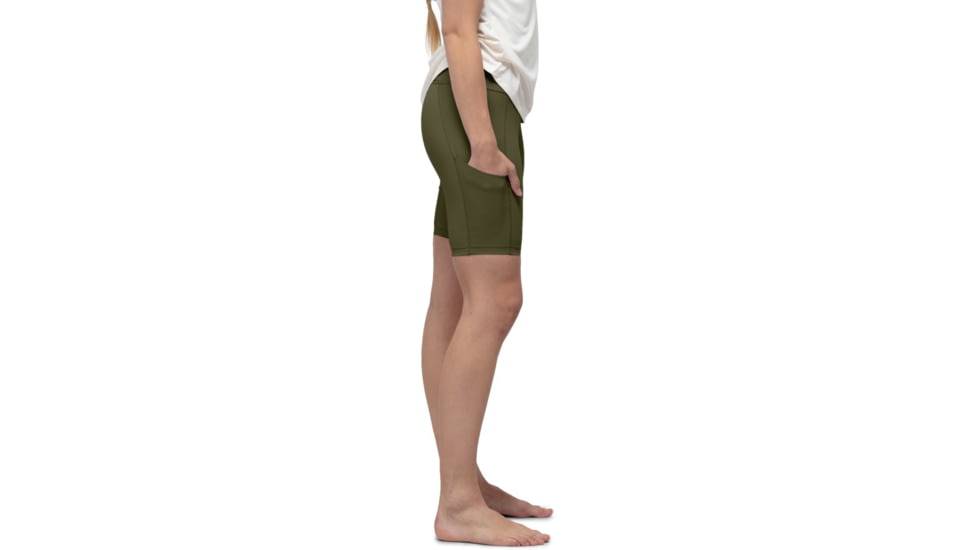 Norrona Norrona Short Tights - Womens, Olive Night, Small, 7042698461773