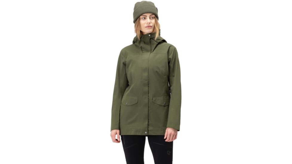 Norrona Oslo Gore-Tex Jacket - Womens, Olive Night, Small, 4817-18-3301-S