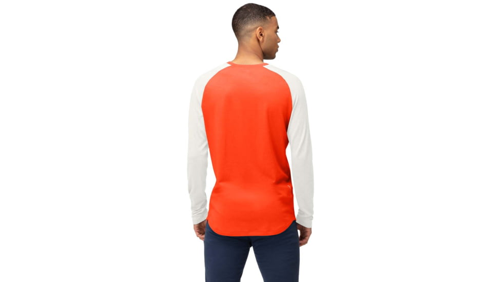 Norrona PureUll Norrona Long Sleeve - Mens, Arednalin Red/Snowdrop, Medium, 5262-21 5643 M