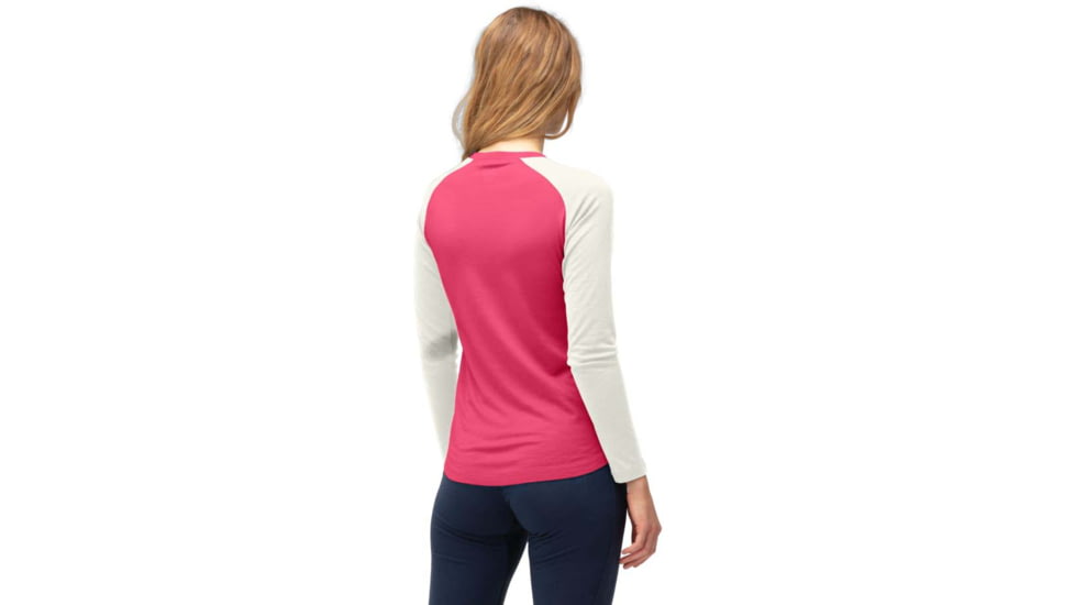 Norrona PureUll Norrona Long Sleeve - Womens, Honeysuckle/Snowdrop, Extra Large, 5266-21 5558 XL