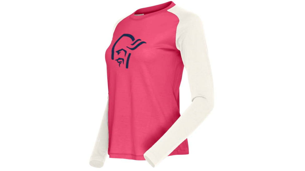 Norrona PureUll Norrona Long Sleeve - Womens, Honeysuckle/Snowdrop, Extra Large, 5266-21 5558 XL