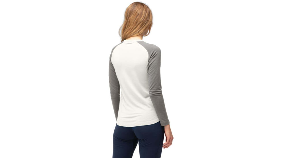 Norrona PureUll Norrona Long Sleeve - Womens, Snowdrop/Castor Grey, Medium, 5266-21 9942 M