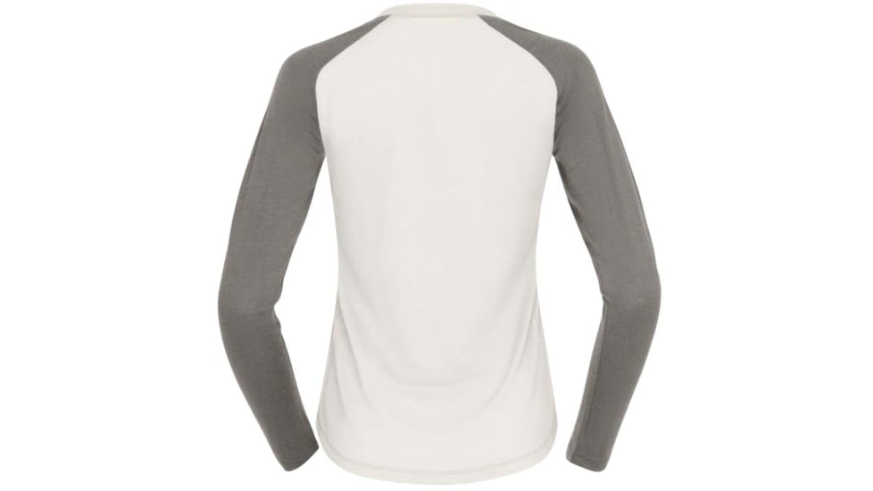 Norrona PureUll Norrona Long Sleeve - Womens, Snowdrop/Castor Grey, Medium, 5266-21 9942 M