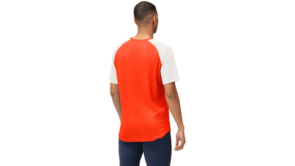 Norrona PureUll Norrona T-Shirt - Mens, Arednalin Red/Snowdrop, Small, 5261-21 5643 S