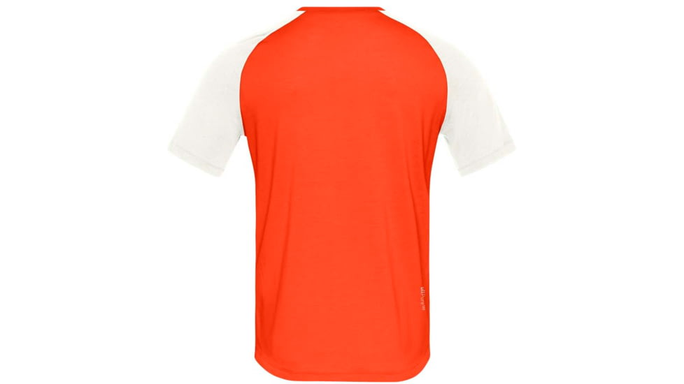 Norrona PureUll Norrona T-Shirt - Mens, Arednalin Red/Snowdrop, Small, 5261-21 5643 S