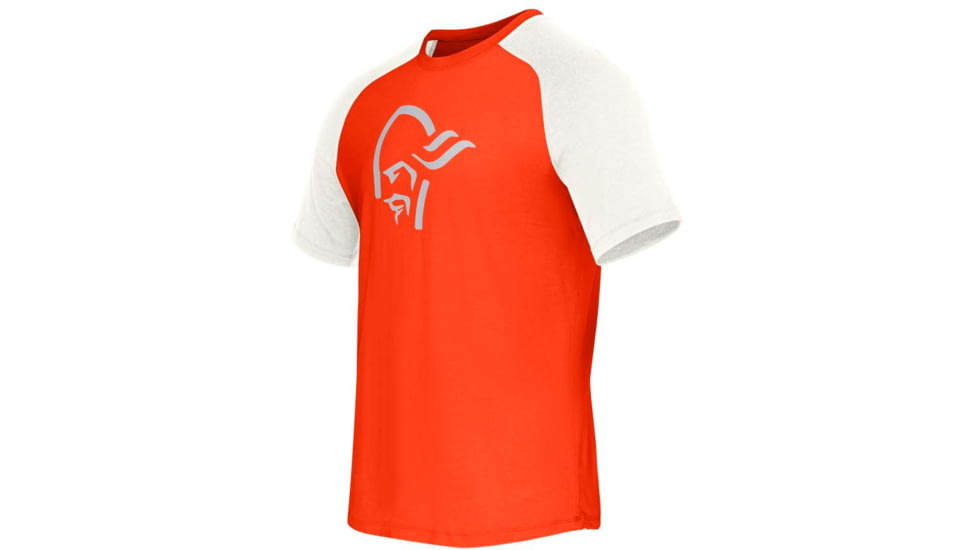 Norrona PureUll Norrona T-Shirt - Mens, Arednalin Red/Snowdrop, Small, 5261-21 5643 S