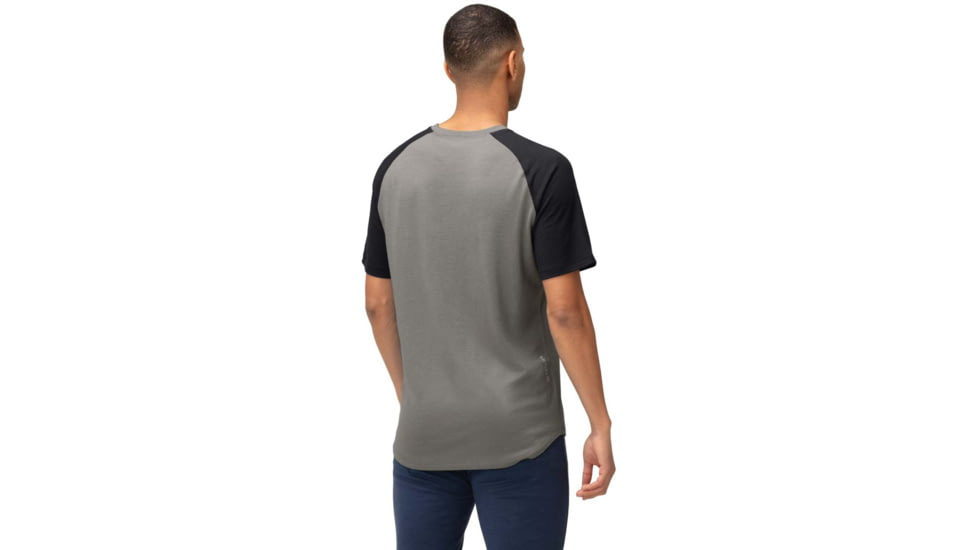 Norrona PureUll Norrona T-Shirt - Mens, Castor Grey/Caviar Black Melange, Small, 5261-21 8704 S