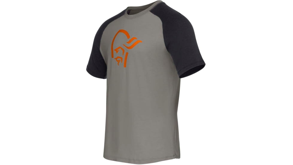 Norrona PureUll Norrona T-Shirt - Mens, Castor Grey/Caviar Black Melange, Small, 5261-21 8704 S