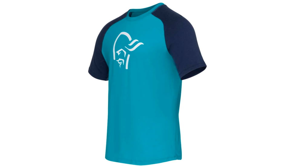 Norrona PureUll Norrona T-Shirt - Mens, Hawaiian Surf/Indigo Night, Small, 5261-21 6609 S