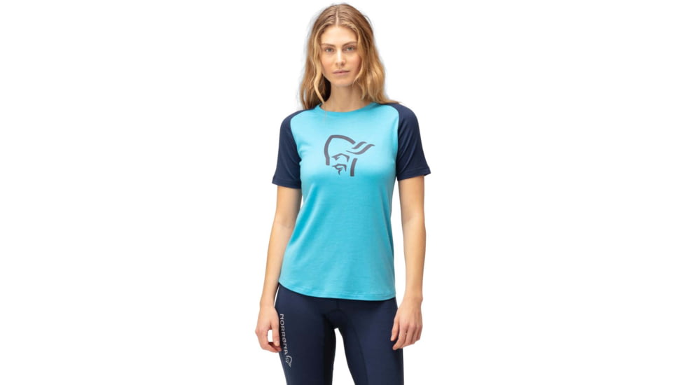 Norrona PureUll Norrona T-Shirt - Womens, Aquarius/Indigo Night, Medium, 5265-21 2374 M