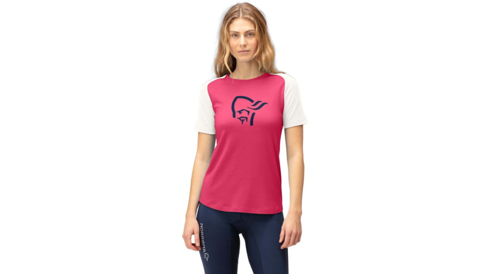 Norrona PureUll Norrona T-Shirt - Womens, Honeysuckle/Snowdrop, Medium, 5265-21 5558 M