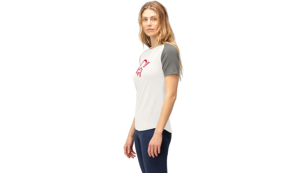 Norrona PureUll Norrona T-Shirt - Womens, Snowdrop/Castor Grey, Large, 5265-21 9942 L