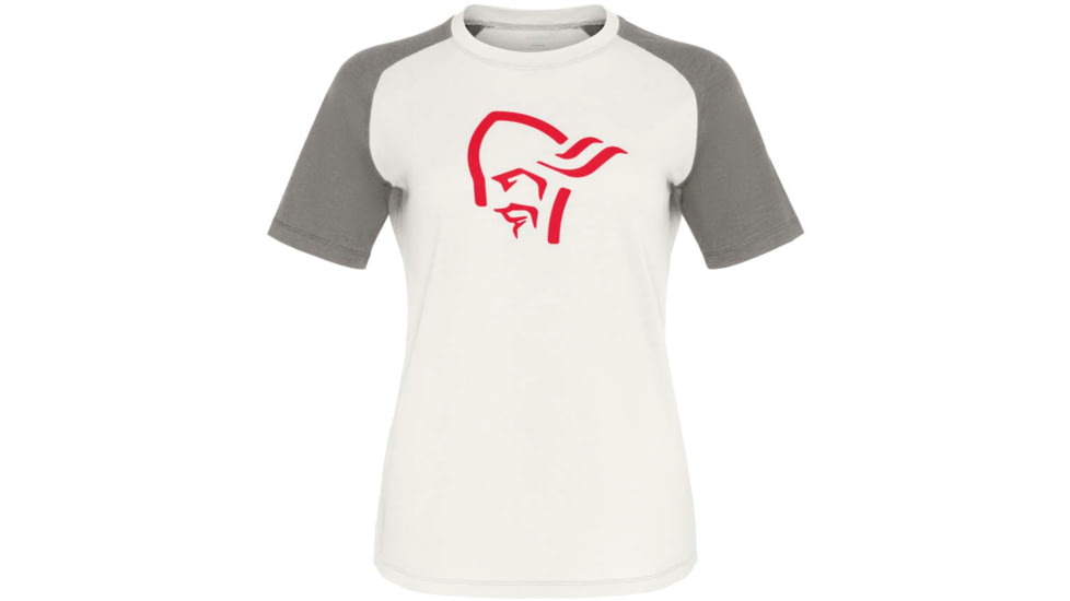 Norrona PureUll Norrona T-Shirt - Womens, Snowdrop/Castor Grey, Large, 5265-21 9942 L