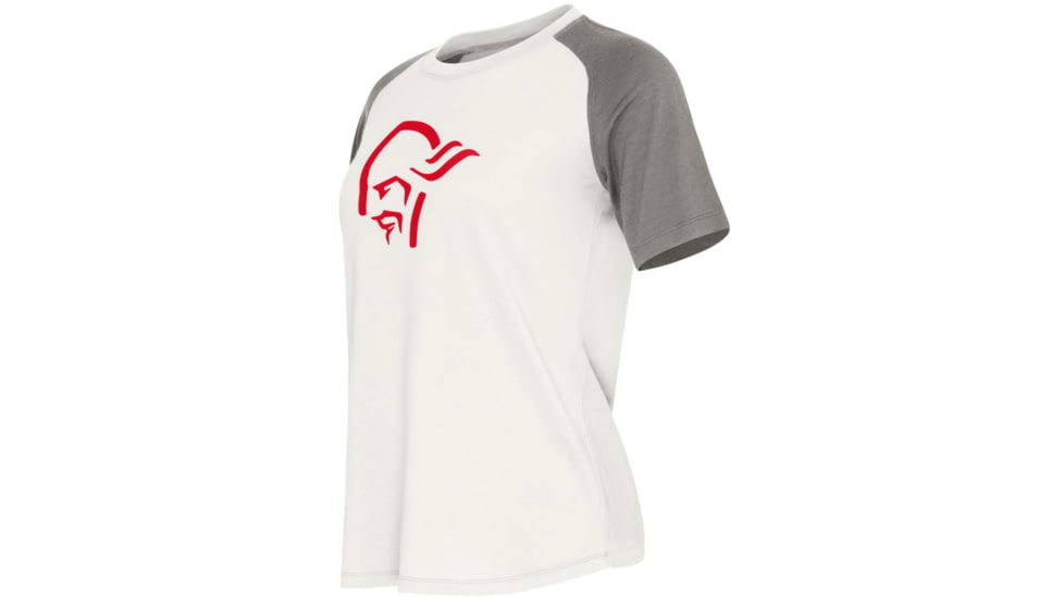 Norrona PureUll Norrona T-Shirt - Womens, Snowdrop/Castor Grey, Large, 5265-21 9942 L