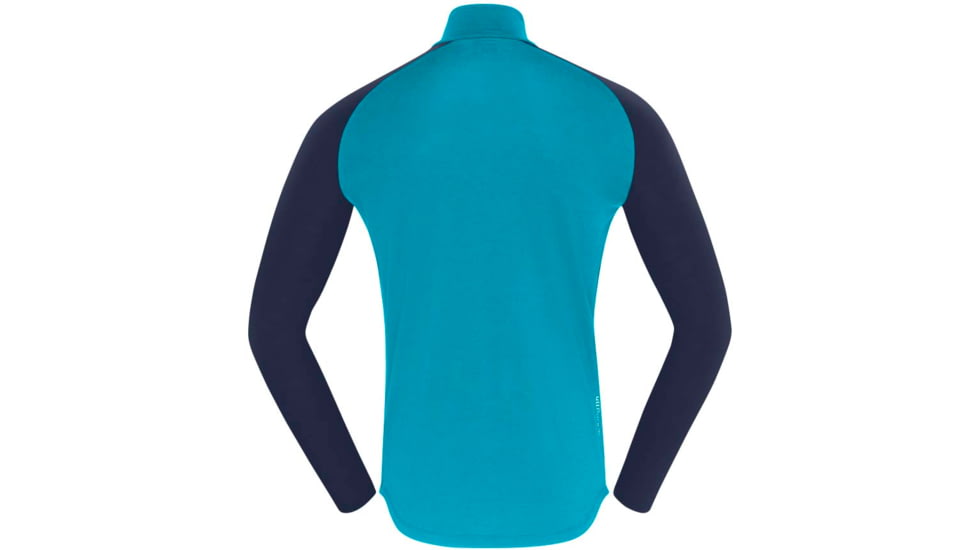 Norrona PureUll Norrona Zip Neck Shirt - Mens, Hawaiian Surf/Indigo Night, Large, 5270-21 6609 L