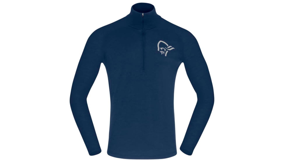 Norrona PureUll Norrona Zip Neck Shirt - Mens, Indigo Night, Large, 5270-21 2295 L