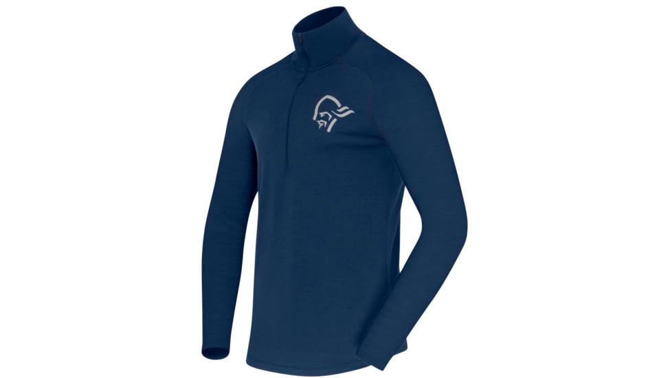 Norrona PureUll Norrona Zip Neck Shirt - Mens, Indigo Night, Large, 5270-21 2295 L