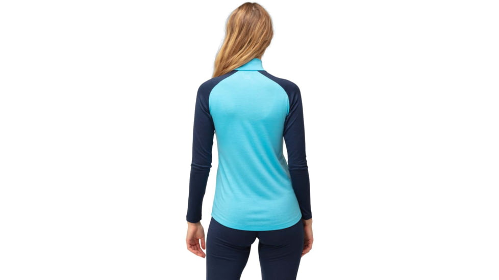 Norrona PureUll Norrona Zip Neck Shirt - Womens, Aquarius/Indigo Night, Extra Large, 5271-21 2374 XL