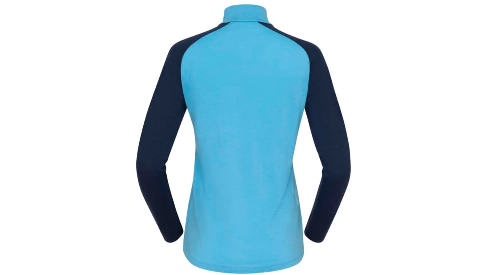 Norrona PureUll Norrona Zip Neck Shirt - Womens, Aquarius/Indigo Night, Extra Large, 5271-21 2374 XL