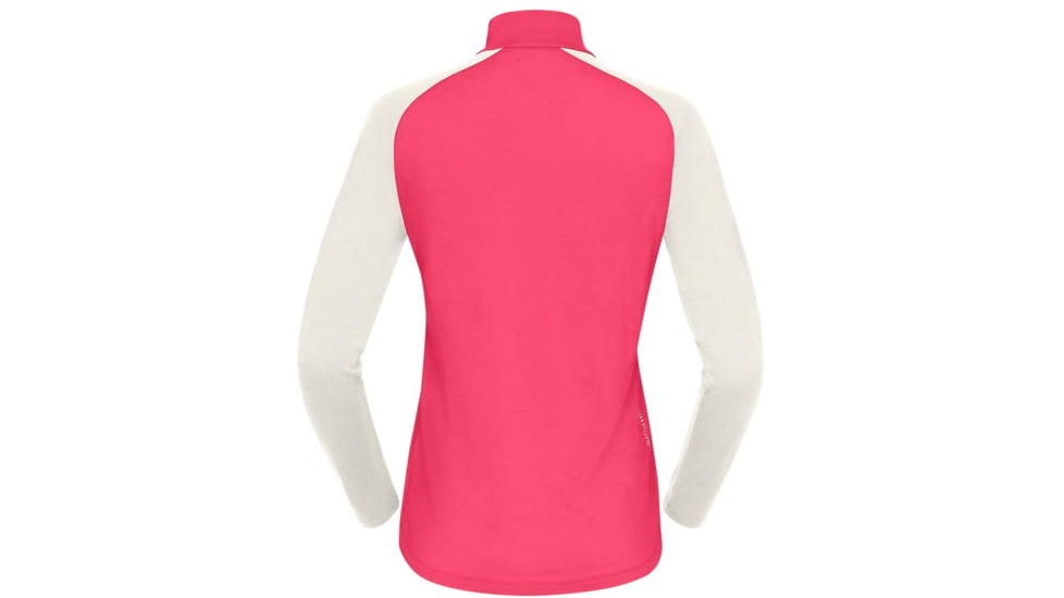 Norrona PureUll Norrona Zip Neck Shirt - Womens, Honeysuckle/Snowdrop, Extra Small, 5271-21 5558 XS