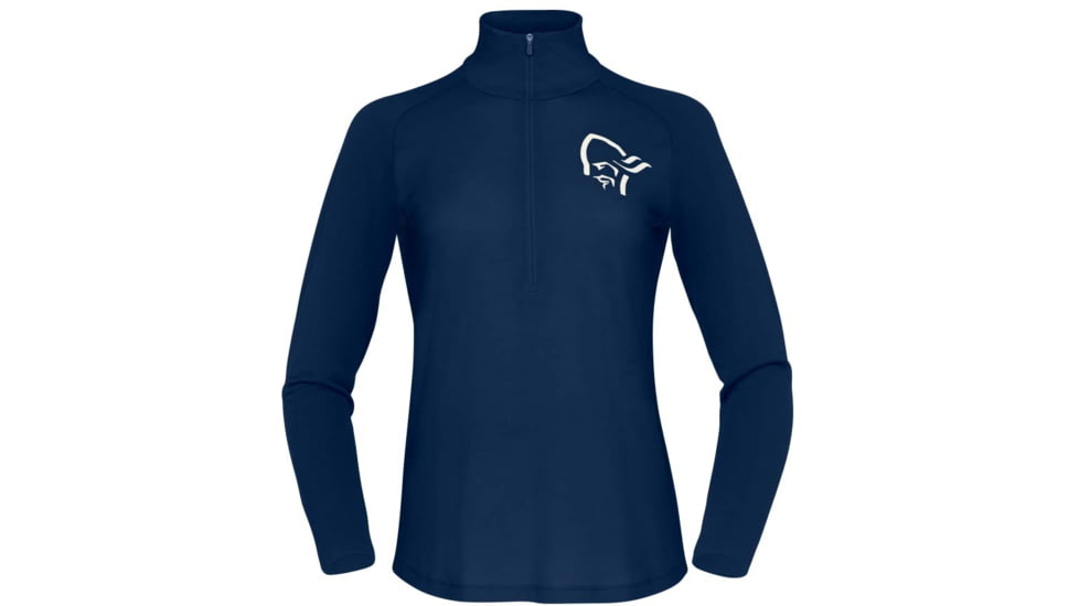 Norrona PureUll Norrona Zip Neck Shirt - Womens, Indigo Night, Extra Large, 5271-21 2295 XL