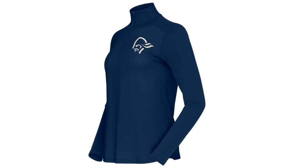 Norrona PureUll Norrona Zip Neck Shirt - Womens, Indigo Night, Extra Large, 5271-21 2295 XL
