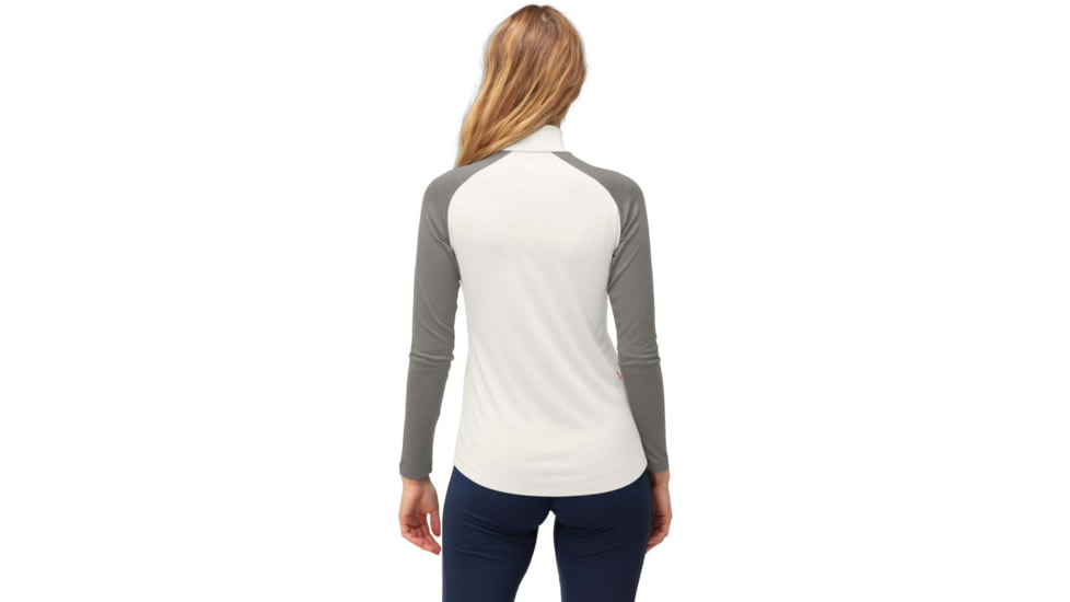 Norrona PureUll Norrona Zip Neck Shirt - Womens, Snowdrop/Castor Grey, Medium, 5271-21 9942 M
