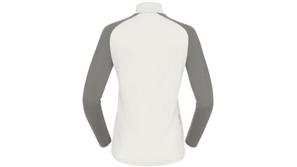 Norrona PureUll Norrona Zip Neck Shirt - Womens, Snowdrop/Castor Grey, Medium, 5271-21 9942 M