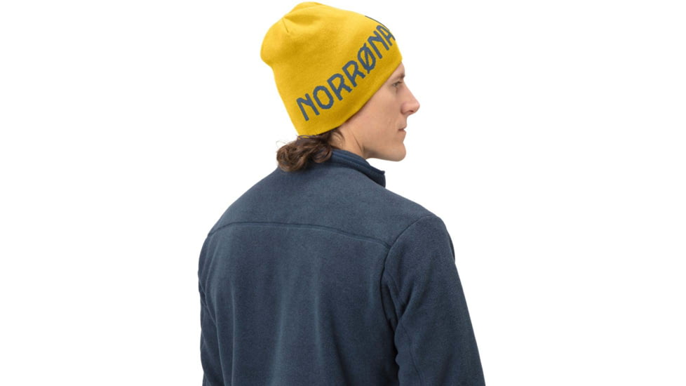 Norrona Reversible Cotton Beanie, Sulphur, Large, 1489-15 5010 L