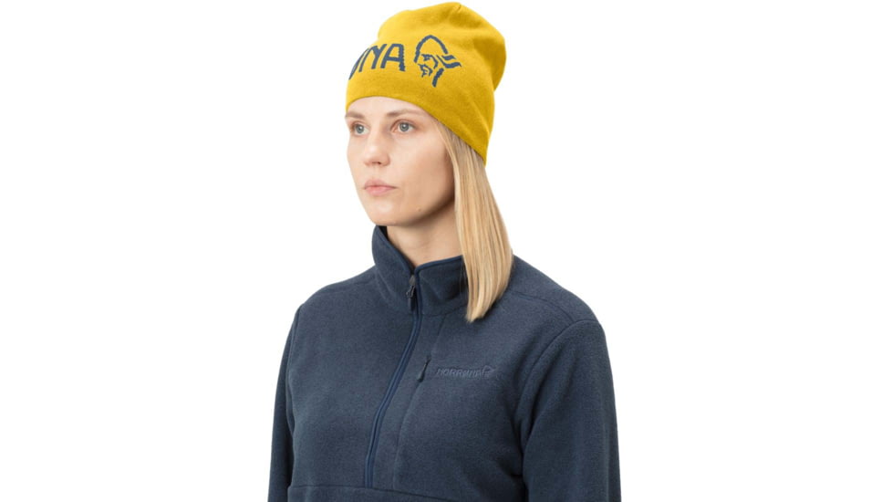 Norrona Reversible Cotton Beanie, Sulphur, Large, 1489-15 5010 L