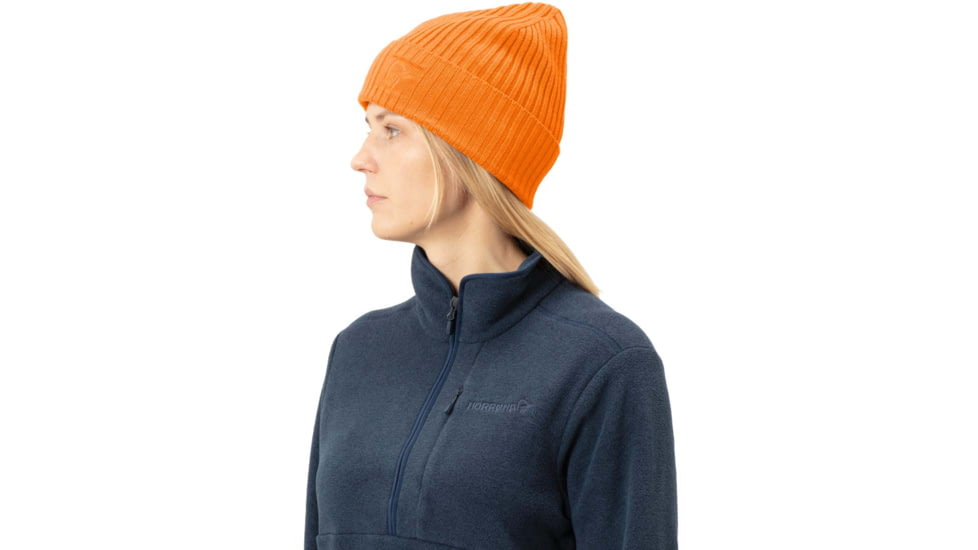 Norrona Rib Beanie, Orange Popsicle, One Size, 5217-20-5540-OS